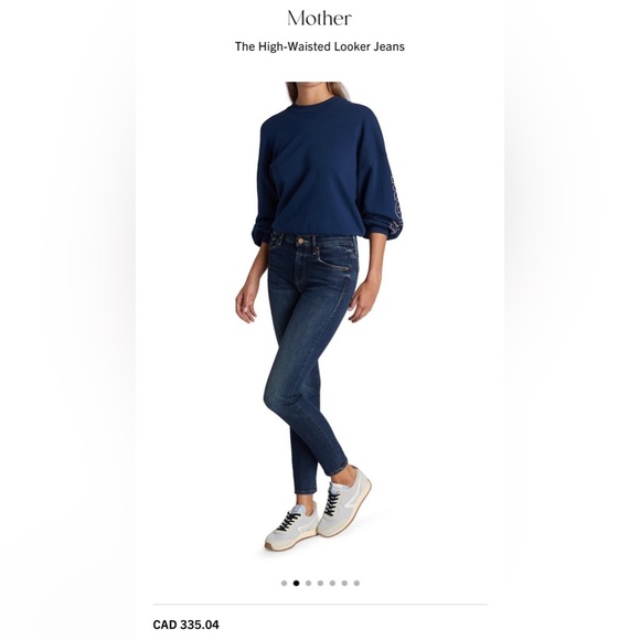 SOLD ๐ด Mother jeans High Waisted Looker Tempted Again Size 28 dark washed - Picture 6 of 16